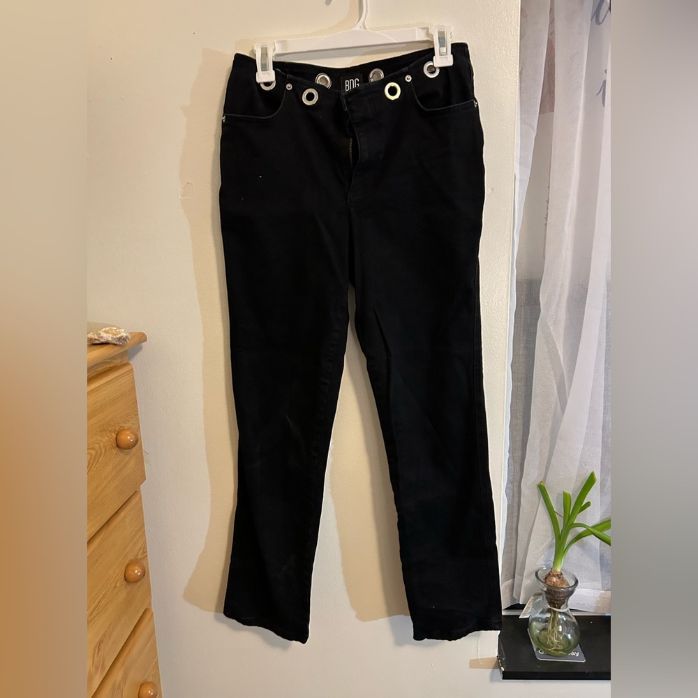 BDG Grommet Low Rise Skinny Jean, Black, size 29